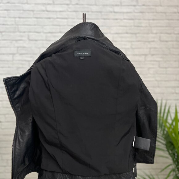 Mackage Kenya Black Leather Motorcycle Jacket XS Moto Jacket Ladies Tailored - Picture 11 of 16